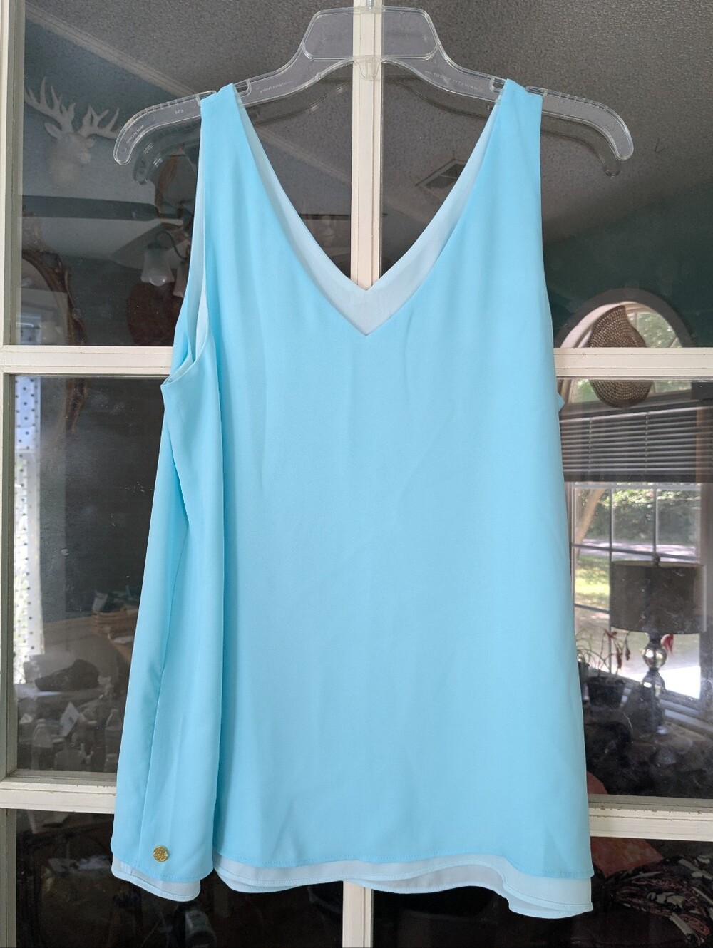 Lilly Pullitzer Reversible Florin Tank Top In Blue Ibiza Size Medium - Picture 4 of 7